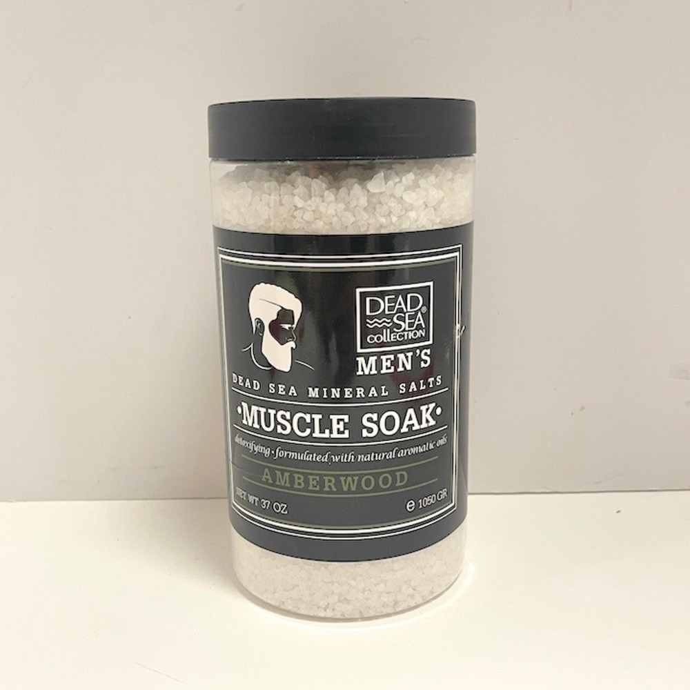 Dead Sea Collection Men's Dead Sea Mineral Salts Muscle Soak Amberwood NEW